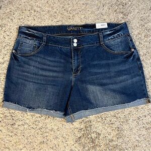Vanity Mid-Rise Jean Shorts - Waist Size 34” NWT